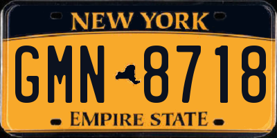 NY license plate GMN8718