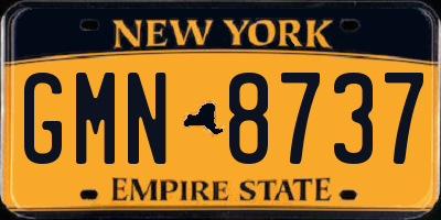 NY license plate GMN8737