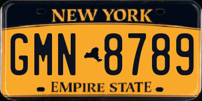 NY license plate GMN8789