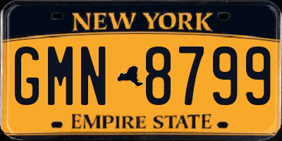 NY license plate GMN8799