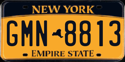 NY license plate GMN8813