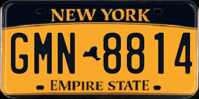 NY license plate GMN8814