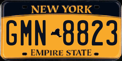 NY license plate GMN8823