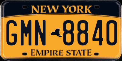 NY license plate GMN8840