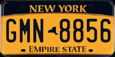 NY license plate GMN8856