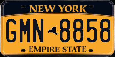 NY license plate GMN8858