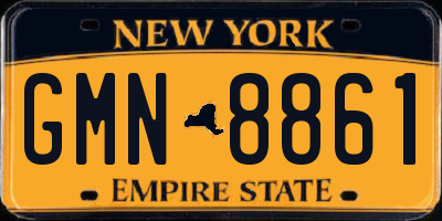 NY license plate GMN8861