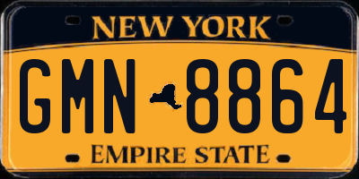 NY license plate GMN8864