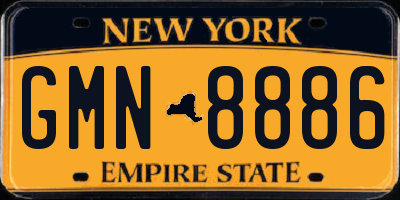 NY license plate GMN8886