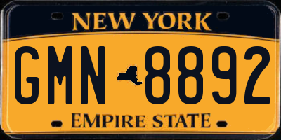 NY license plate GMN8892