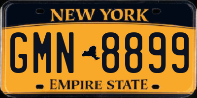 NY license plate GMN8899