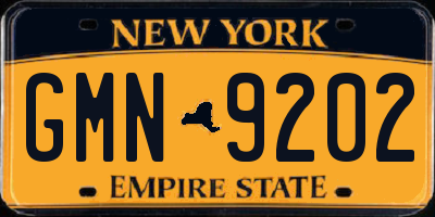 NY license plate GMN9202