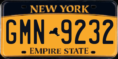 NY license plate GMN9232