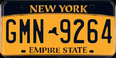 NY license plate GMN9264
