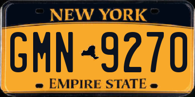 NY license plate GMN9270