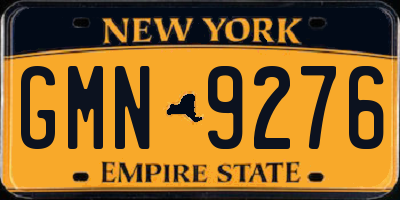 NY license plate GMN9276