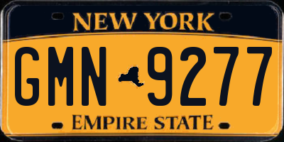 NY license plate GMN9277