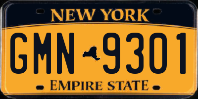 NY license plate GMN9301