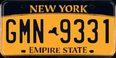 NY license plate GMN9331