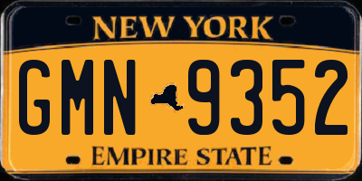 NY license plate GMN9352