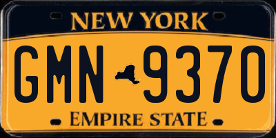 NY license plate GMN9370