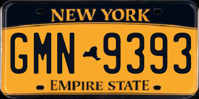 NY license plate GMN9393