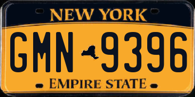 NY license plate GMN9396
