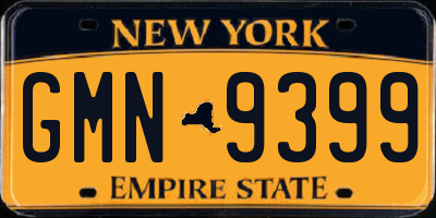 NY license plate GMN9399