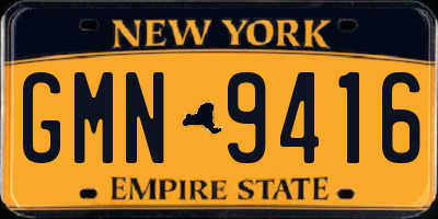 NY license plate GMN9416