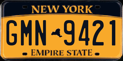 NY license plate GMN9421