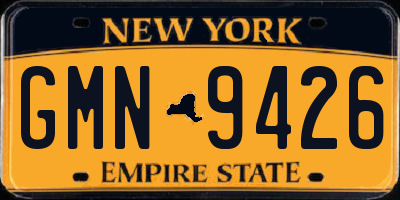 NY license plate GMN9426