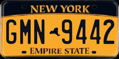 NY license plate GMN9442