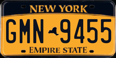 NY license plate GMN9455
