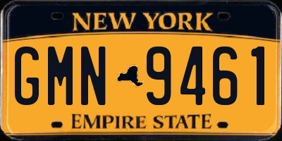 NY license plate GMN9461