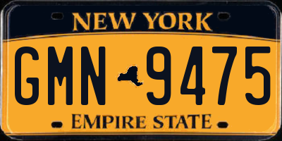NY license plate GMN9475