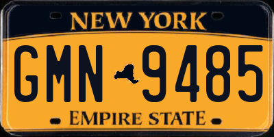 NY license plate GMN9485