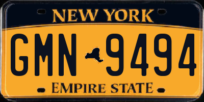 NY license plate GMN9494