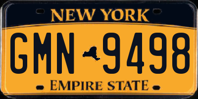 NY license plate GMN9498