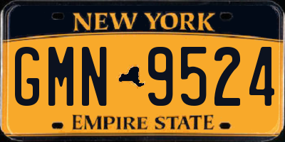 NY license plate GMN9524