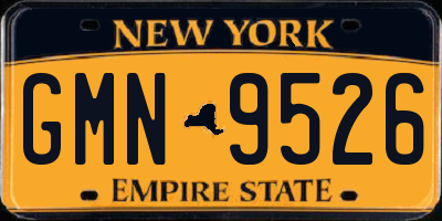 NY license plate GMN9526