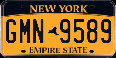 NY license plate GMN9589