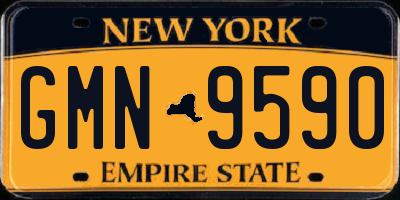 NY license plate GMN9590