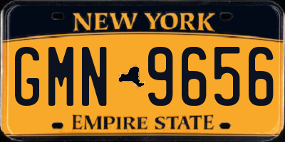 NY license plate GMN9656
