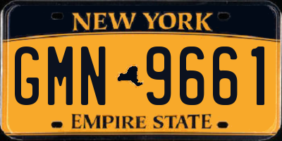 NY license plate GMN9661