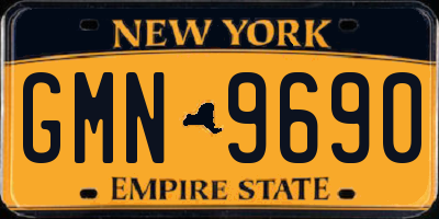 NY license plate GMN9690