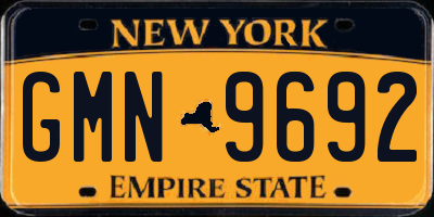 NY license plate GMN9692