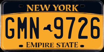 NY license plate GMN9726