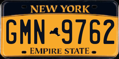 NY license plate GMN9762