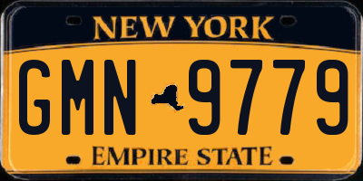 NY license plate GMN9779