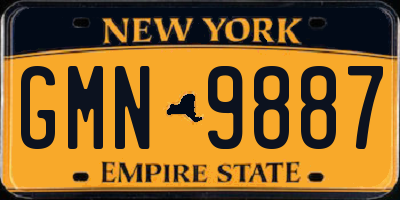 NY license plate GMN9887